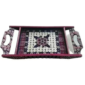 Small Wooden Hand Painted Serving Tray